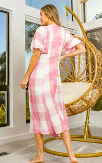 BiBi Front Tied Puff Sleeve Checkered Dress with Cut Out Detail - Update AvenueTrendsi100100147191363100100147191363dd9d509f - 6362 - 4120 - adb2 - ede2a6ee142a - Max - OriginBLUSH