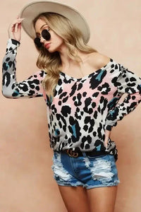 BiBi Gradation Leopard Print Soft Knit Deep U Neck Top - Update AvenueT-ShirtsTrendsi100100954971285100100954971285641c0a9d4a2249f786a5815d11c3f74b - Max - OriginBLUSH/CHARCOAL