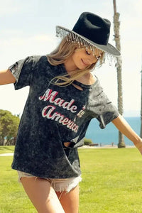 BiBi Laser Cut Mineral Washed America Print Top - Update AvenueT-ShirtsTrendsi10010004748100910010004748100963c5ae19143f4fbca44e24e39c385b7c - Max - OriginBLACK CHARCOAL