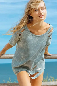 BiBi Laser Cut Mineral Washed Loose Fit Thermal Top - Update AvenueT-ShirtsTrendsi100100129431835100100129431835b52fcfdac21040d7b8af3137339b3323 - Max - OriginDENIM