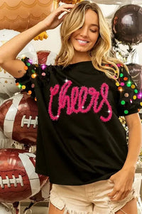 BiBi Metallic Letter Spangle Raglan Puff Sleeve Top - Update AvenueT-ShirtsTrendsi10010047446132210010047446132262cefbab43d748369b2b2453132d8332 - Max - OriginBLACK