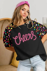 BiBi Metallic Letter Spangle Raglan Puff Sleeve Top - Update AvenueT-ShirtsTrendsi1001004744613221001004744613221a2eff57b28d4b61866fbe928d890291 - Max - OriginBLACK