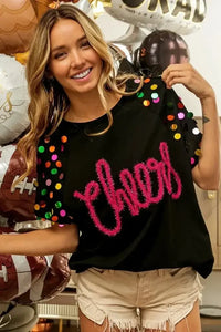 BiBi Metallic Letter Spangle Raglan Puff Sleeve Top - Update AvenueT-ShirtsTrendsi100100474461322100100474461322277dd48e95a44d86bd40c46d6b7130cf - Max - OriginBLACK