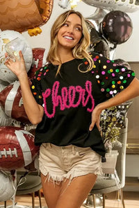 BiBi Metallic Letter Spangle Raglan Puff Sleeve Top - Update AvenueT-ShirtsTrendsi100100474461322100100474461322c679c6f7fa8741abaaa29a647d86a824 - Max - OriginBLACK