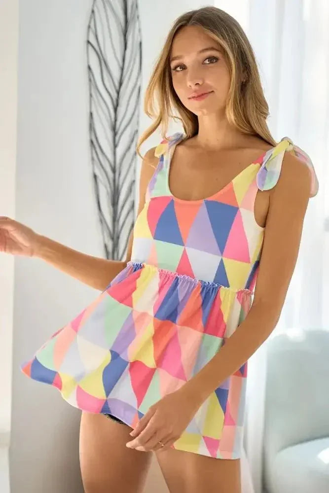 BiBi Multi Color Block Brushed Tied Ribbon Shoulder Top - Update AvenueTrendsi1001003720416011001003720416018158380d83994fc9be4152d181824735 - Max - OriginFUCHSIA/BLUE