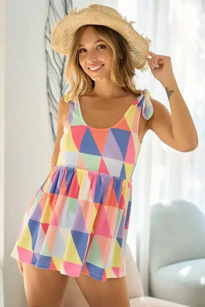BiBi Multi Color Block Brushed Tied Ribbon Shoulder Top - Update AvenueTrendsi1001003720416011001003720416010116067b56014db09dc7c93c9dd68956 - Max - OriginFUCHSIA/BLUE