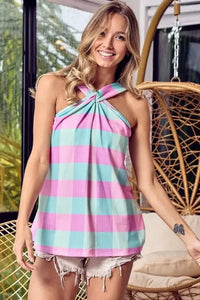 BiBi Multi Color Plaid Brushed Neck Tank - Update AvenueTrendsi100100935711230100100935711230605689ae155c422abaf2eea794e36de8 - Max - OriginLAVENDER/MINT