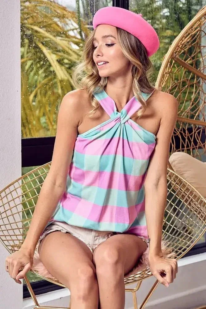 BiBi Multi Color Plaid Brushed Neck Tank - Update AvenueTrendsi1001009357112301001009357112302deef39f70e448b3a4798cb8b1983dfd - Max - OriginLAVENDER/MINT