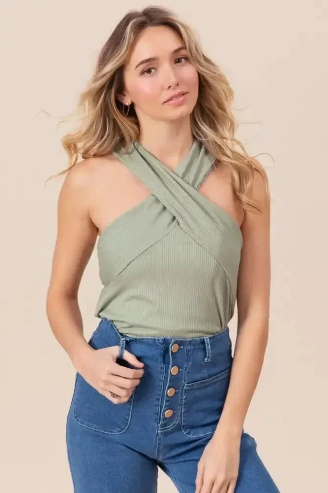 BiBi Rib Knit Cross Neck Banded Top - Update AvenueTrendsi10010096467175010010096467175060899b33d46d452b9a6a96d0a8705f8f - Max - OriginSAGE