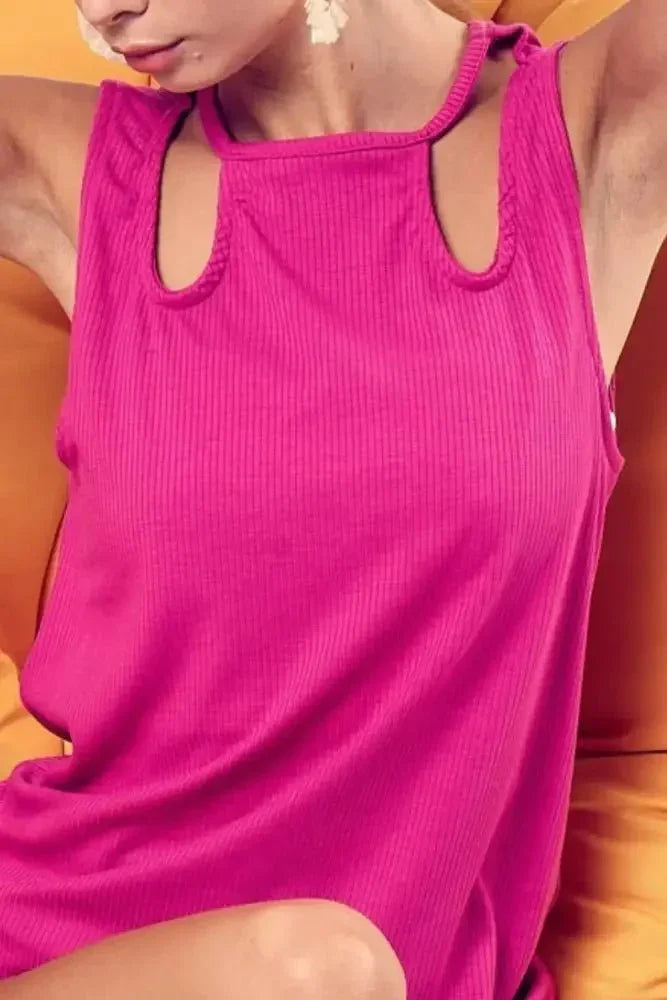 BiBi Rib Knit Shoulder Cut Out Detaied Top - Update AvenueTrendsi100100209401969100100209401969d1fb7755 - c9a7 - 41e5 - a358 - c277d98372e0 - Max - OriginFUCHSIA