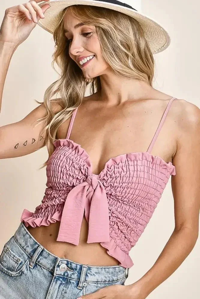 BiBi Ruffled Smocked Ribbon Detail Cami - Update AvenueFestival VibesTrendsi100100213251746100100213251746892cf3fc - e0ca - 43ab - b98c - 30d885de8941 - MaxRose
