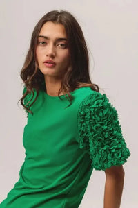 BiBi Short Mesh Flower Sleeve Knit Top - Update AvenueT-ShirtsTrendsi1001001903217901001001903217902d699f69e4ac4ff5891c874de26d803d - Max - OriginJADE