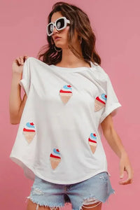 BiBi Solid Terry With Fourth Of July Theme Patched Top - Update AvenueT-ShirtsTrendsi10010055743175510010055743175538c52e94741c4d9c877f0082645a84a6 - Max - OriginIVORY