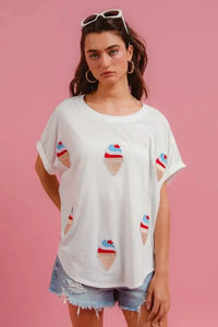 BiBi Solid Terry With Fourth Of July Theme Patched Top - Update AvenueT-ShirtsTrendsi10010055743175510010055743175506f54d0096794590824015e808901f4b - Max - OriginIVORY
