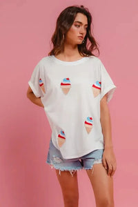 BiBi Solid Terry With Fourth Of July Theme Patched Top - Update AvenueT-ShirtsTrendsi100100557431755100100557431755a1cda8f13e8444f0a7e7dd37fdf1acb9 - Max - OriginIVORY