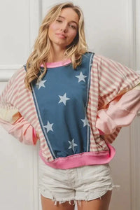 BiBi Stars and Stripes Round Neck Long Sleeve Top - Update AvenueHonor the Stars and StripesTrendsi1001009148310911001009148310913d018b9c - e486 - 430c - a676 - d671ab1d63ac - MaxBlush Multi