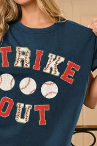 BiBi Strikeout Letter Patches Washed Short Sleeve Top - Update AvenueT-ShirtsTrendsi1001004625017471001004625017478e583163 - 8f7e - 40b2 - 9d5a - f89726c6a1cf - Max - OriginDEEP NAVY/RED