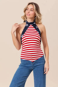 BiBi Stripe Jersey with Star Halter Neck with Tie Back - Update AvenueTrendsi1001008097110151001008097110158247bf71f6ee4b1e99470d2f2303575b - Max - OriginRED/IVORY