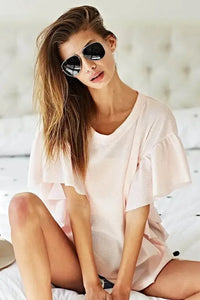 BiBi Thermal Knit with Ruffled Sleeve Top - Update AvenueT-ShirtsTrendsi1001008188710311001008188710310c3a1f62fa334a7290f3361059db8b4c - Max - OriginPINK