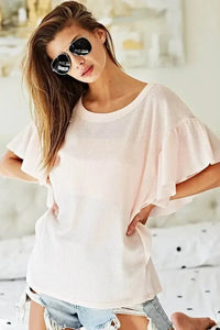 BiBi Thermal Knit with Ruffled Sleeve Top - Update AvenueT-ShirtsTrendsi100100818871031100100818871031e3cff441a4ef42b5ac17d15c320c7076 - Max - OriginPINK