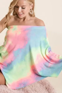BiBi Tie Dye French Terry One Shoulder Top with Dolman - Update AvenueT-ShirtsTrendsi1001006445915951001006445915954d8ce324fc5344fea50ce4c44195ca6c - Max - OriginPASTEL TIE DYE