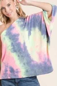 BiBi Tie Dye French Terry One Shoulder Top with Dolman - Update AvenueT-ShirtsTrendsi100100751901174100100751901174ec69bdb8b9a34c689bfdec29177d50dd - Max - OriginCHARCOAL TIE DYE