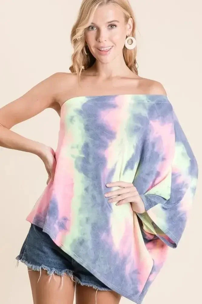 BiBi Tie Dye French Terry One Shoulder Top with Dolman - Update AvenueT-ShirtsTrendsi1001007519011741001007519011742f619ce80ba34849aa36860314ddaad2 - Max - OriginCHARCOAL TIE DYE