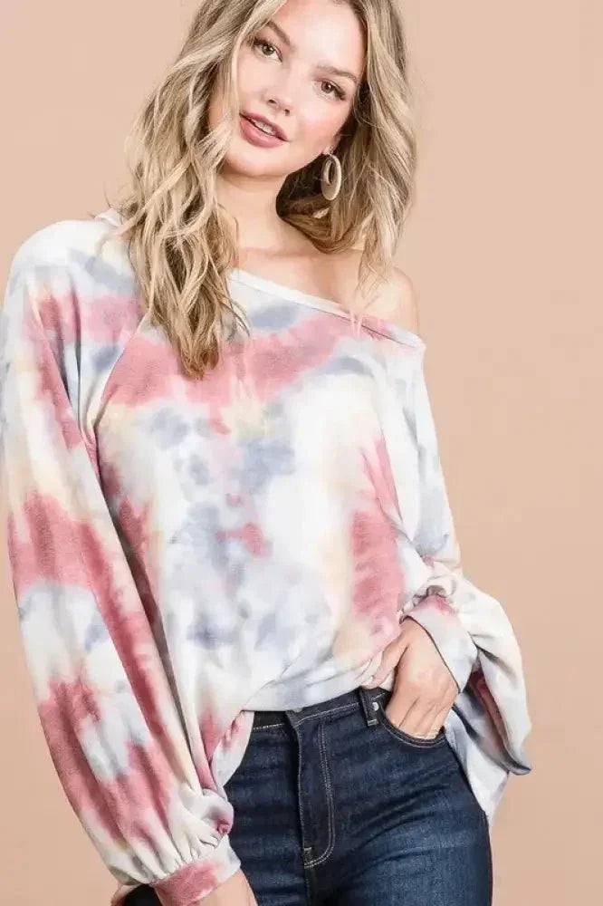 BiBi Tie Dye Print Terry Top With Puff Sleeves - Update AvenueT-ShirtsTrendsi1001005262812121001005262812127433ebe70aec45f78e1ac37417895ccc - Max - OriginRUST MULTI