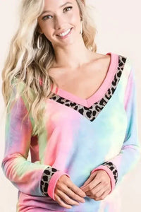 BiBi Tie Dye Terry V - Neck Top - Update AvenueT-ShirtsTrendsi100100168901259100100168901259491d26107f5a4be493040a53c1de2594 - Max - OriginPASTEL TIE DYE
