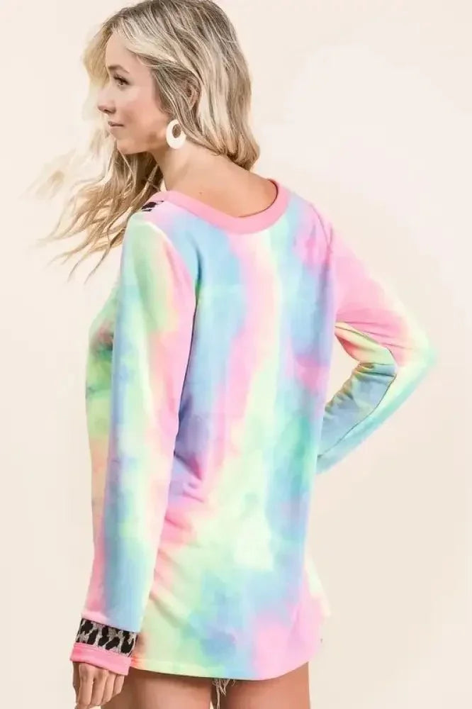 BiBi Tie Dye Terry V - Neck Top - Update AvenueT-ShirtsTrendsi100100168901259100100168901259a592743f558944a6817c43cce4bf92b9 - Max - OriginPASTEL TIE DYE