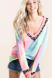 BiBi Tie Dye Terry V - Neck Top - Update AvenueT-ShirtsTrendsi10010016890125910010016890125936af8da655f9437c933f02bc9662a33d - Max - OriginPASTEL TIE DYE