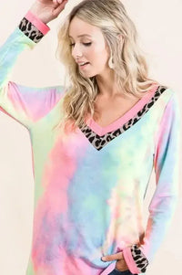 BiBi Tie Dye Terry V - Neck Top - Update AvenueT-ShirtsTrendsi100100168901259100100168901259d4e46551330d4cb9957702131b1cede6 - Max - OriginPASTEL TIE DYE