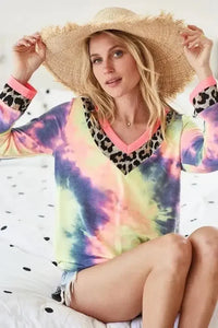 BiBi Tie Dye Terry V - Neck Top - Update AvenueT-ShirtsTrendsi100100740971077100100740971077ff680b65463b4ca6b6e01d71516aa62f - Max - OriginCHARCOAL TIE DYE