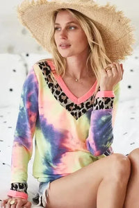 BiBi Tie Dye Terry V - Neck Top - Update AvenueT-ShirtsTrendsi100100740971077100100740971077e11a00a438154ead89179611ad7ed3d5 - Max - OriginCHARCOAL TIE DYE