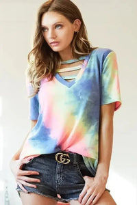 BiBi Tie - Dye V - Neck Short Sleeve T-Shirt - Update AvenueT-ShirtsTrendsi100100670691085100100670691085ecaaebe4d90b4cc4abcadba1dccdd48d - Max - OriginCHARCOAL TIEDYE
