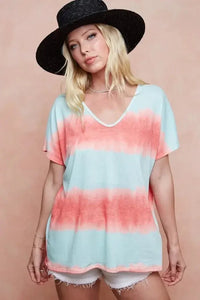 BiBi Tiedye Printed Hacci Knit Top - Update AvenueT-ShirtsTrendsi1001008151212851001008151212858999ea4556364959b48f53edc818ff9c - Max - OriginMINT/ORANGE