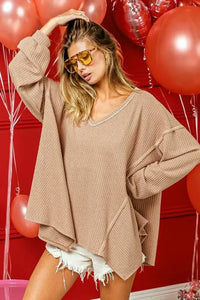 BiBi V - Neck Waffle Uneven Hem Top - Update AvenueTrendsi100101834383891100101834383891622b7c0d - 9f45 - 4f02 - bc2e - f3bc72bba5ec - MaxCAMEL