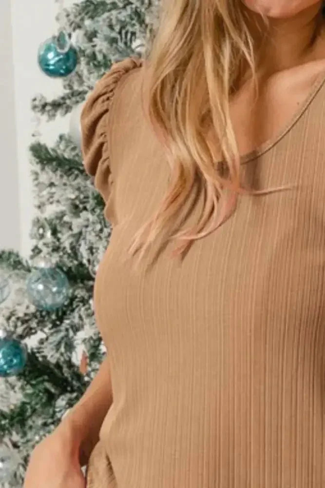 BiBi Verigated Rib Knit Puff Sleeves Shorts Top - Update AvenueT-ShirtsTrendsi1001003996618731001003996618737ab634cf - b161 - 424d - 8493 - e71c2d9da2cf - Max - OriginTAUPE