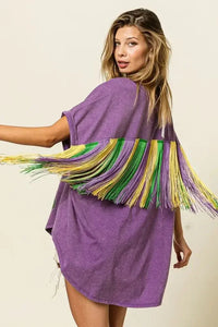 BiBi Vintage Washed Fleur Mardi Gras Top - Update AvenueT-ShirtsTrendsi1001000617413521001000617413524a9b5386f3f24dd1996c3f22a22c58b5 - Max - OriginVINTAGE VIOLET