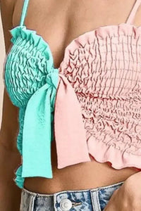 BiBi Woven Color Block Smocked with Ribbon Bra Top - Update AvenueTanks & CamisTrendsi100100812971844100100812971844f6525fdb - 7338 - 4857 - 8fe6 - e3bc2306c4f8 - Max - OriginMINIT/LT PINK