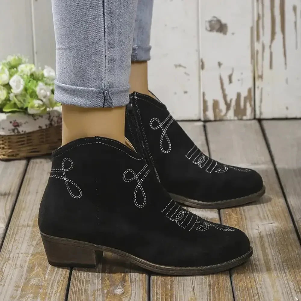Block Heel Ankle Boots - Update AvenueTrendsi100600773841055100600773841055Block Heel Ankle BootsChocolate