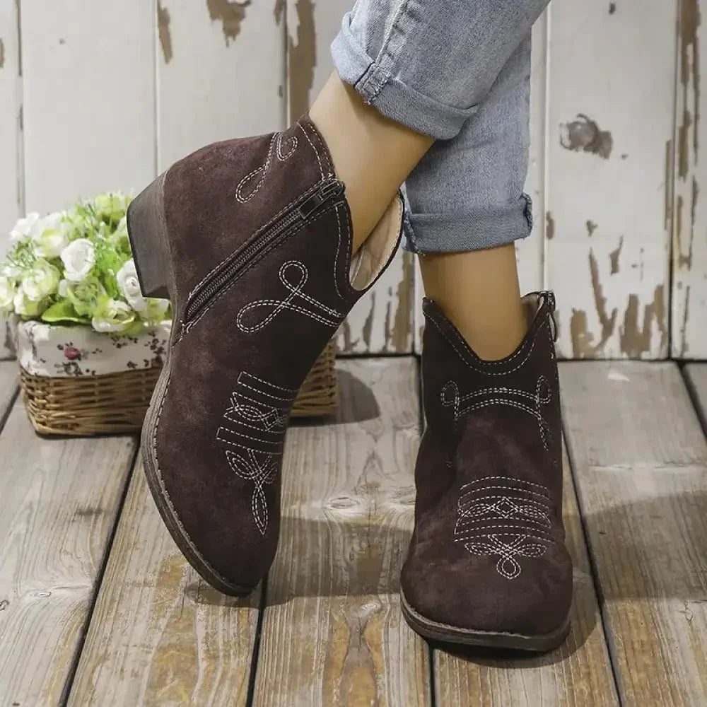 Block Heel Ankle Boots - Update AvenueTrendsi100600773841055100600773841055Block Heel Ankle BootsChocolate