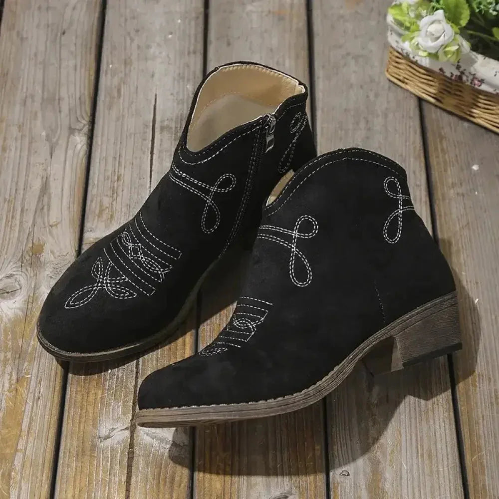 Block Heel Ankle Boots - Update AvenueTrendsi100600773841767100600773841767Block Heel Ankle BootsBlack