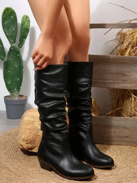 Block Heel Western Boots