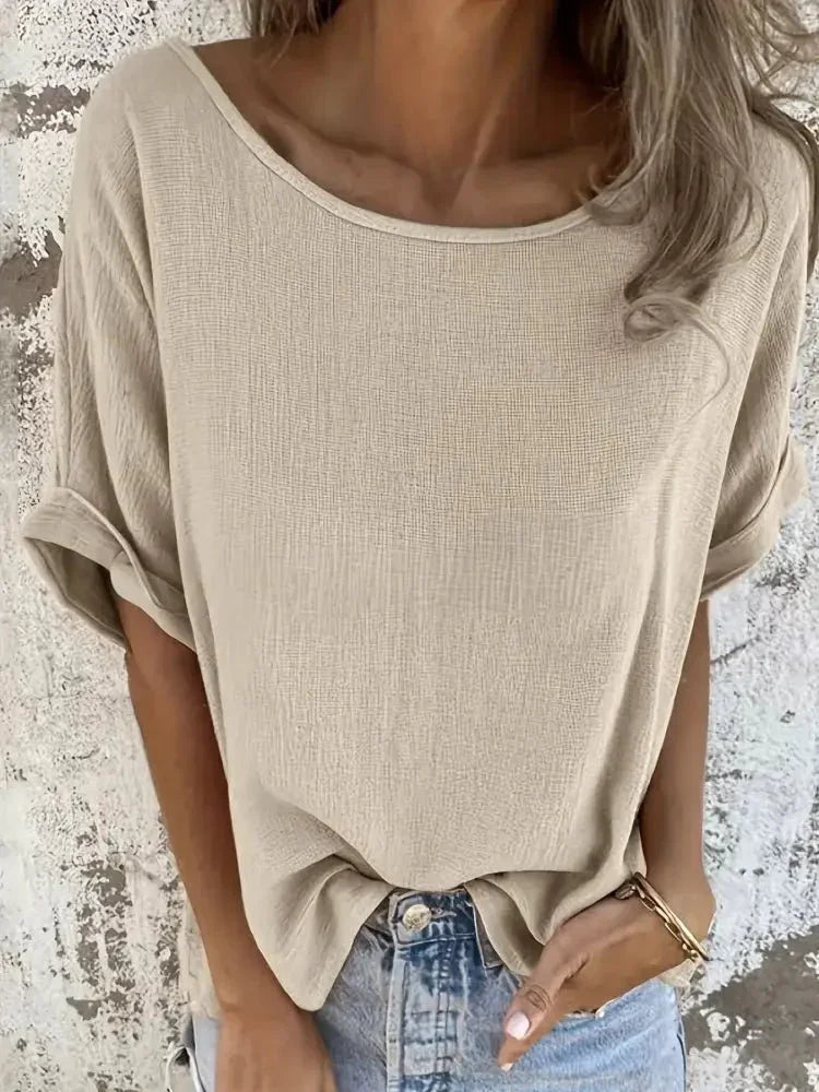 Boat Neck Short Sleeve Top - Update AvenueT-ShirtsTrendsi1001005478866891001005478866894e08d3cc0fa2411f82563c70d27b67db - Max - OriginKhaki
