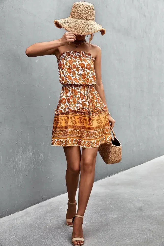 Bohemian Frill Trim Strapless Dress - Update AvenueBoho VibesTrendsi1001003892271381001003892271380c908cdad4644dc6bf1b35d25fa66fd7 - MaxCaramel