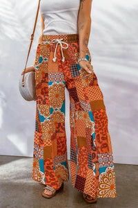Bohemian Patchwork Drawstring Wide Leg Pants - Update AvenueBoho VibesTrendsi1001000080424141001000080424148a686bf3f0e648ed826db2f90a38922c - MaxOrange