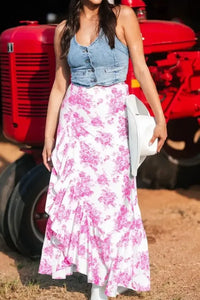 Boho Floral High Waist Ruffle Split Maxi Skirt - Update AvenueBoho VibesTrendsi100100096395053100100096395053a4687c8f - 7726 - 4205 - 9682 - 49fc9073289d - Max - OriginPink