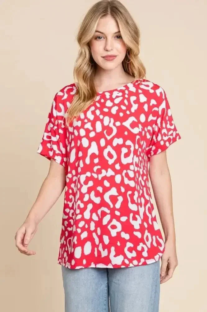 BOMBOM Animal Print Stretchy T-Shirt - Update AvenueT-ShirtsTrendsi100100674311025100100674311025abf6311c1f5c4aaea6501302ffd85ee5 - Max - OriginAS SHOWN