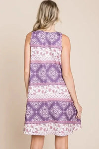 BOMBOM Bohemian Print Sleeveless Dress - Update AvenueBoho VibesTrendsi100100171121699100100171121699e7e579c3bc504a0f8705c77b9541feff - Max - OriginAS SHOWN